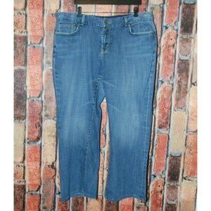 Seven7 Womens Size 20 Jeans Straight Light Blue Premium Denim Jeans Bling Pocket